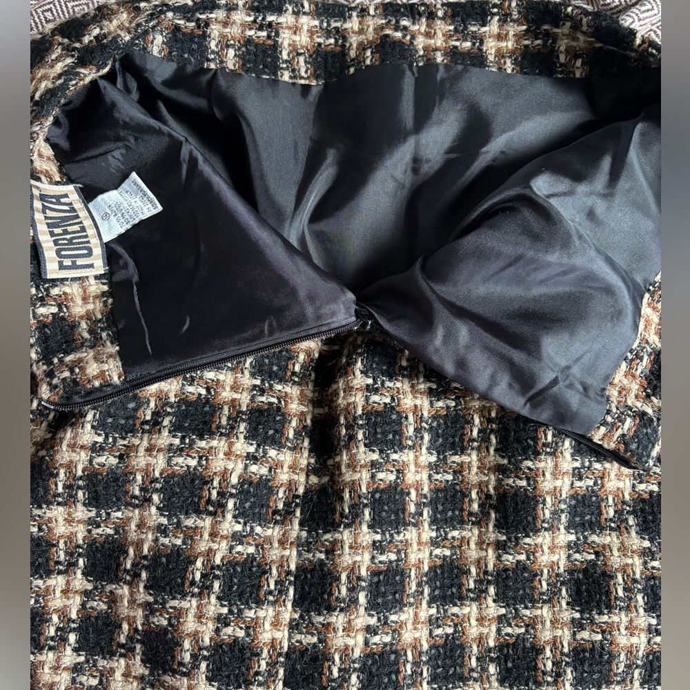 Y2K 90s Preppy Forenza Plaid Women's Wool Vintage 14 Skirt Made in Italy - Picture 5 of 7